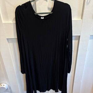 Old Navy Black Crewneck Long Sleeve dress